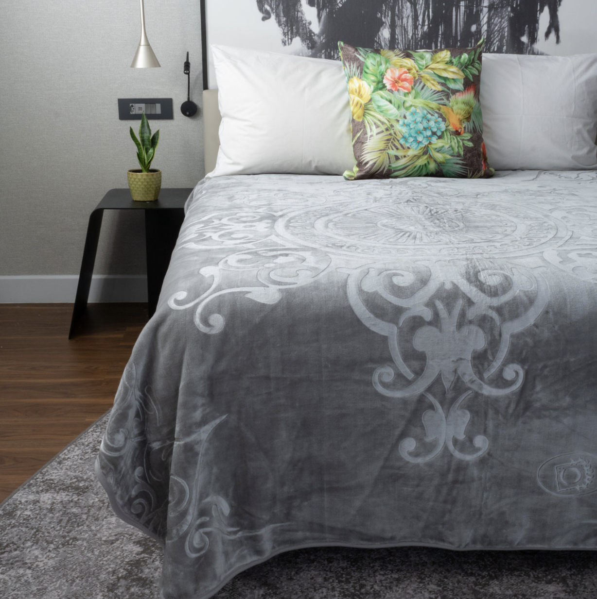 Diamond Faux Minx Queen Blanket