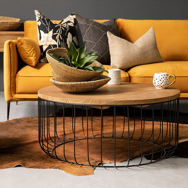 Round Teakwood Coffee Table