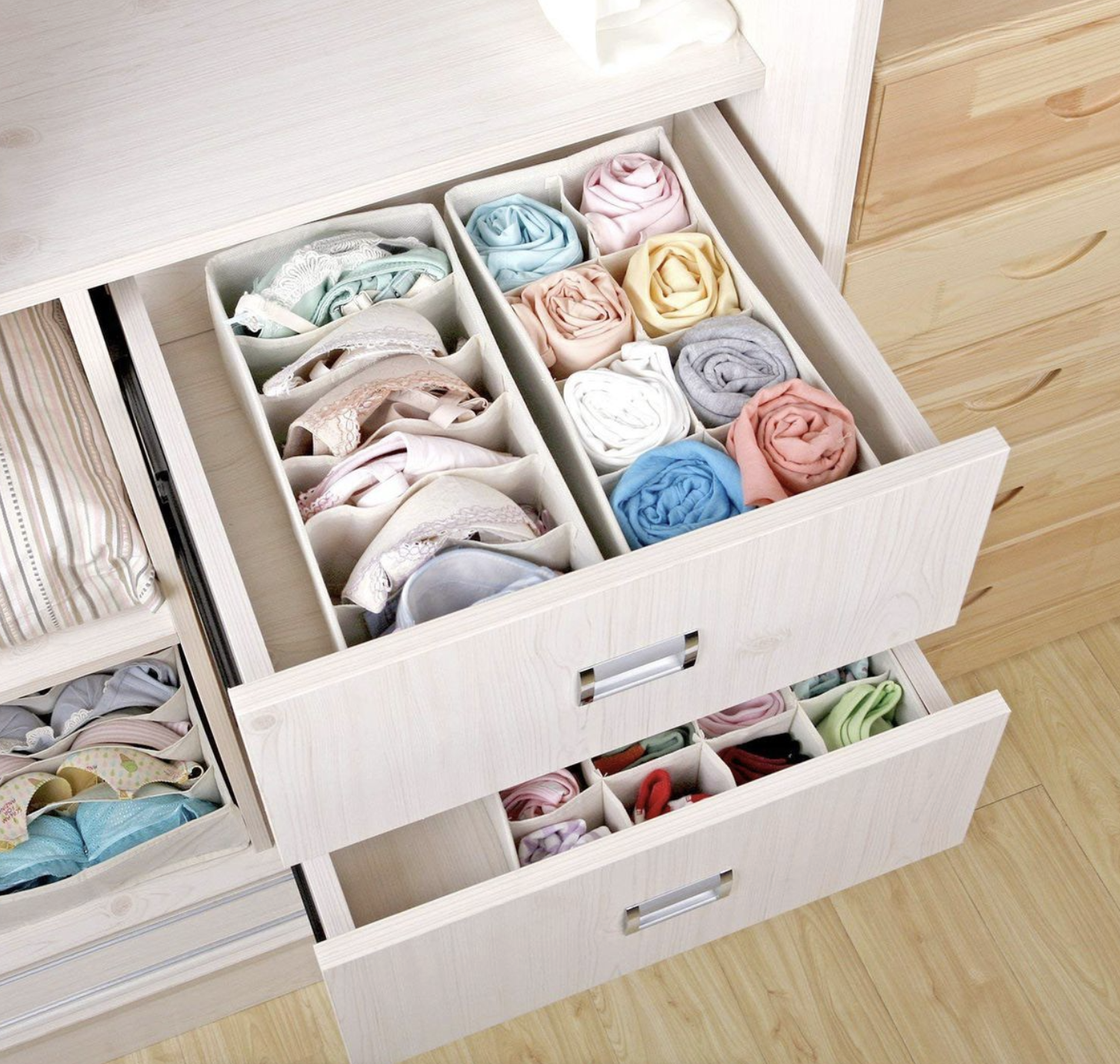 Advwin 8 Pack Underwear Drawer Organiser Storage Box 8EA