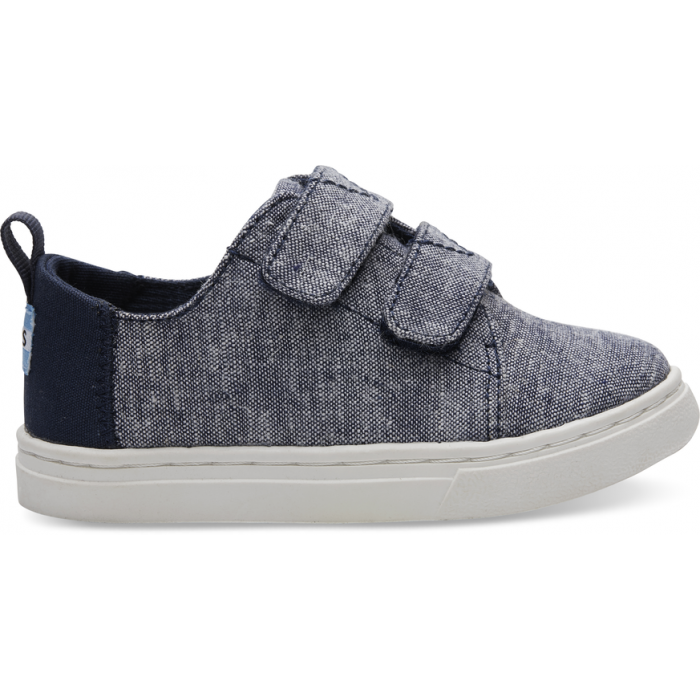 Drizzle grey slub chambray tiny toms lenny on sale sneakers