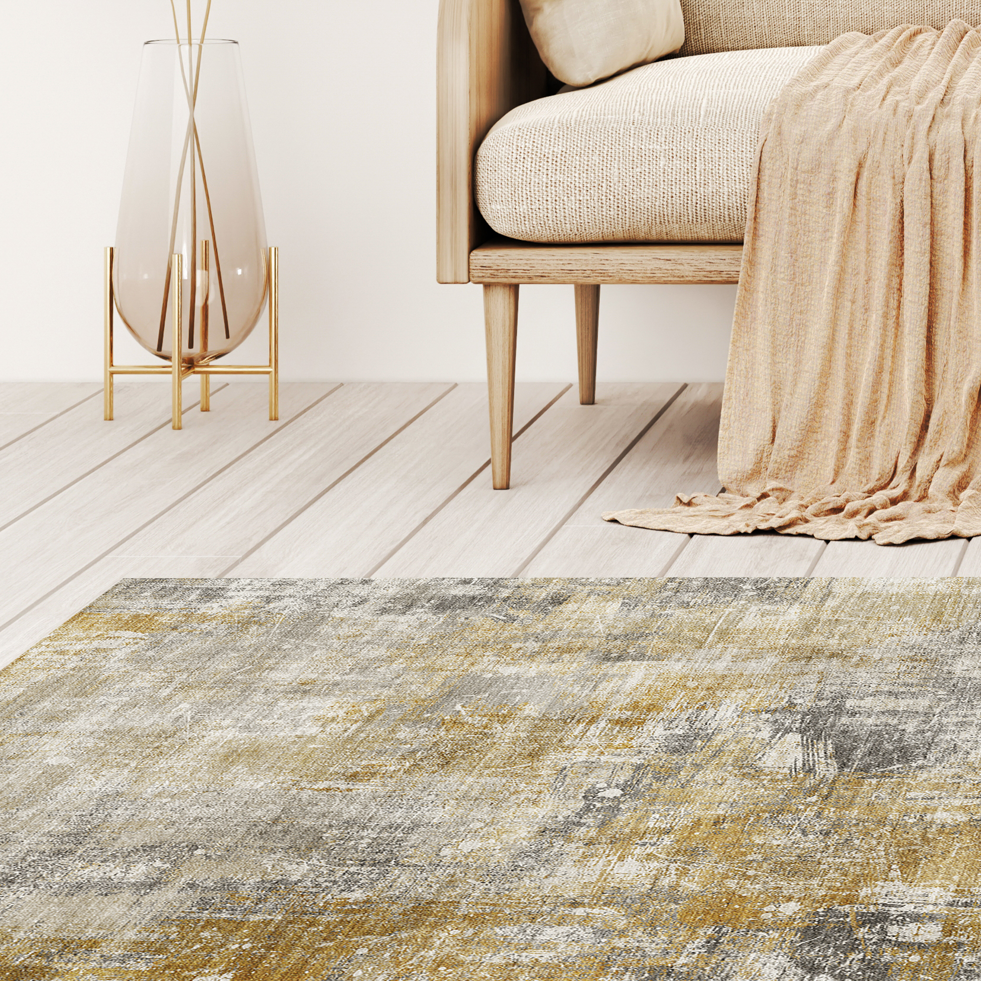 42% off on Rugs Original Painted Abstract Rug | OneDayOnly