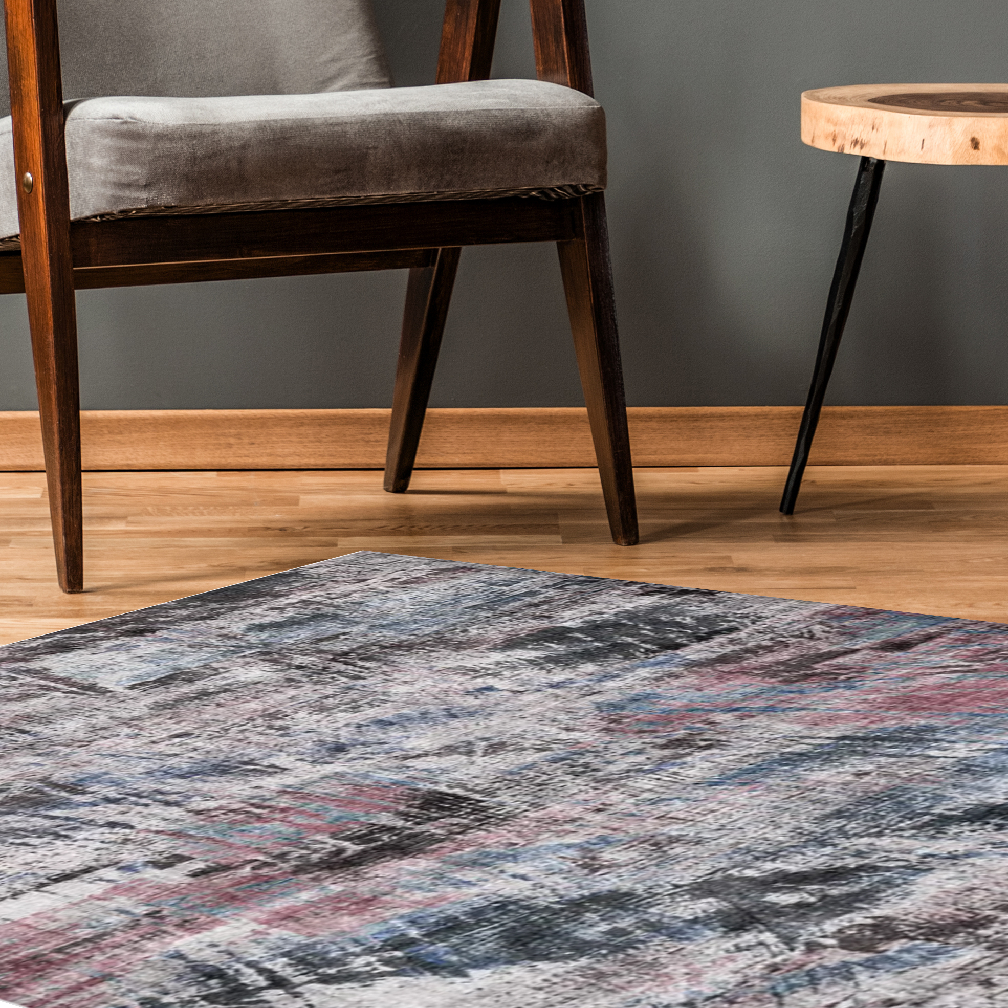 43% off on Rugs 4 U Black Abstract Design Rug | OneDayOnly