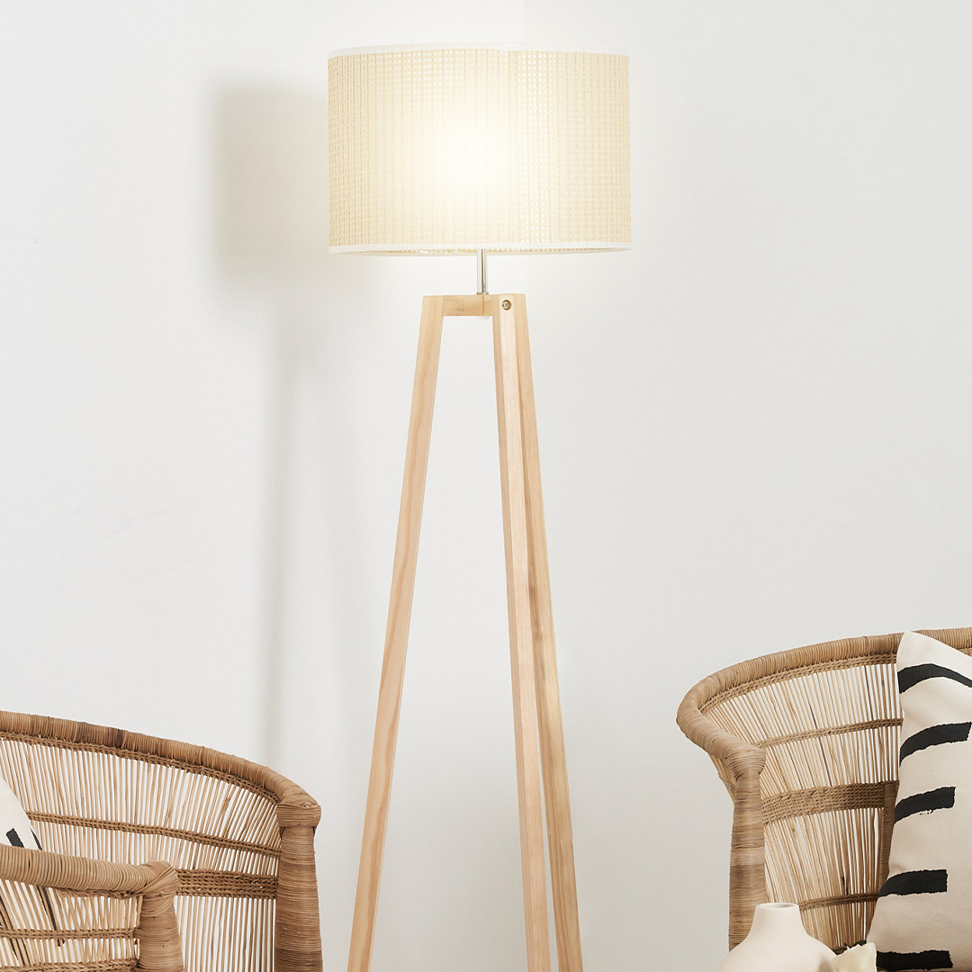 39 off on Natural Woven Standing Lamp OneDayOnly