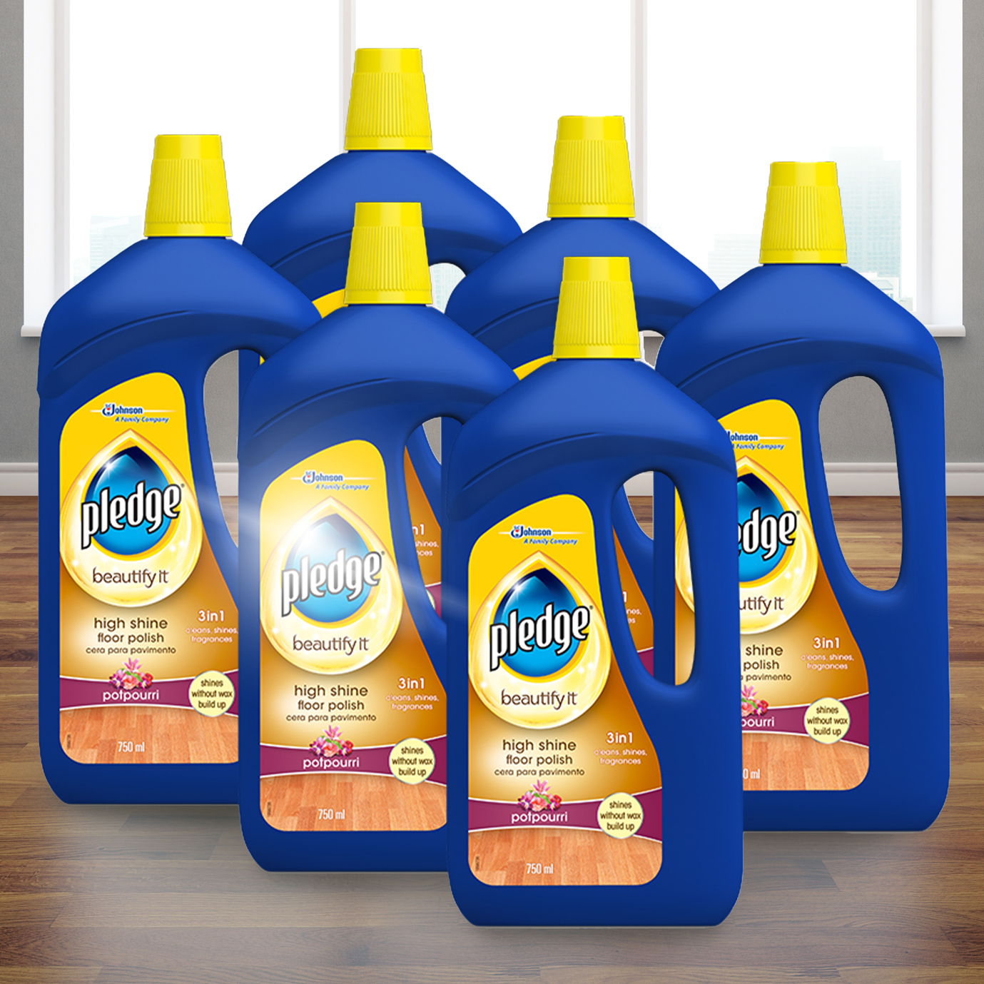 50 off on 6x 750ml Potpourri High Shine Floor Polish OneDayOnly