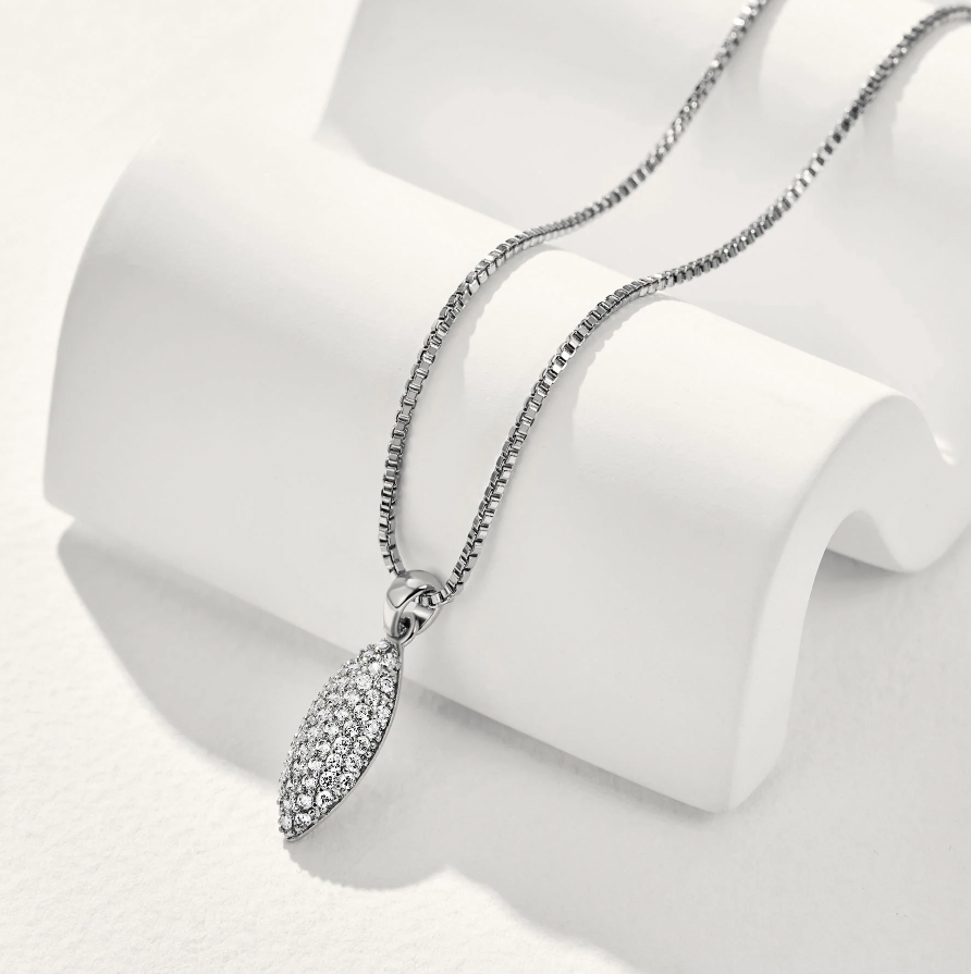 Collana premium rich cream New ③ Sterling Silver and Cubic Zirconia Necklace