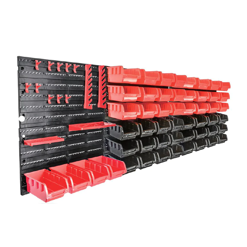 72-Piece Storage Bin Set with Back Board