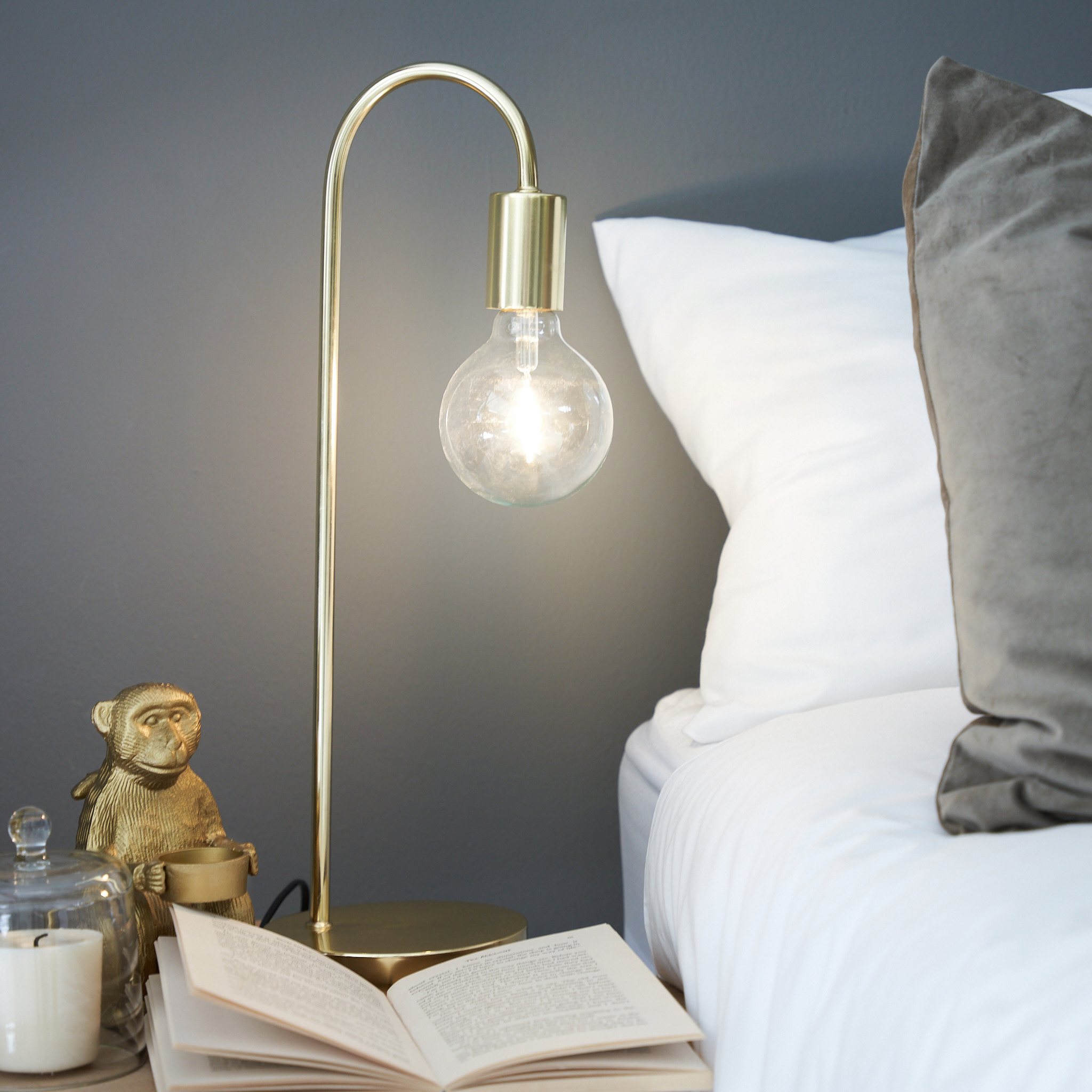 modern silver desk lamp