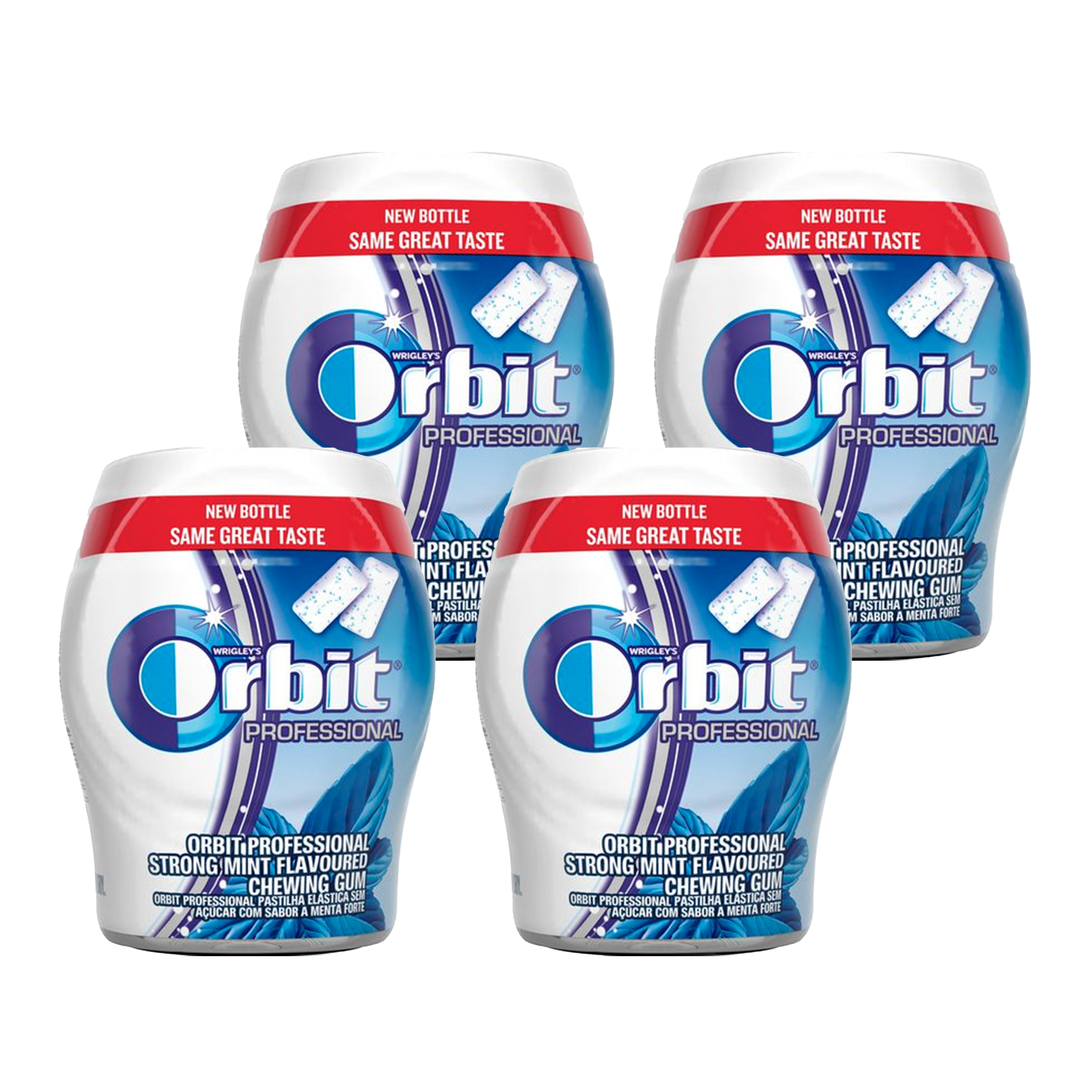 4x 64g Chewing Gum Bottle