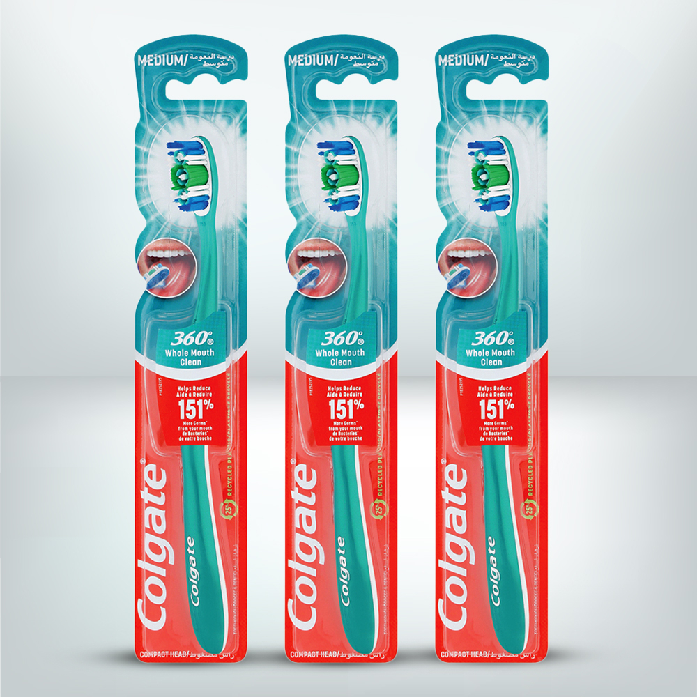 31% off on Colgate 3x 360 Medium Toothbrushes | OneDayOnly