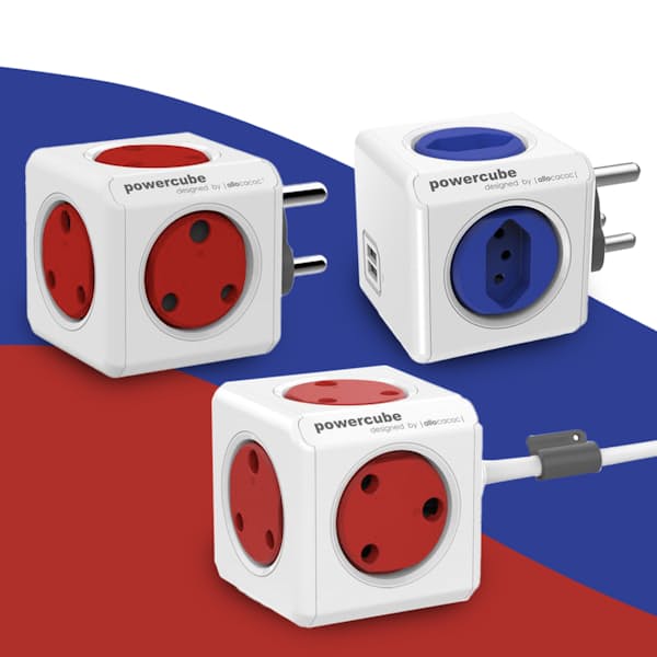 Powercube Blue MN with USB & Red MM & Red MM with Extended 3M Cable
