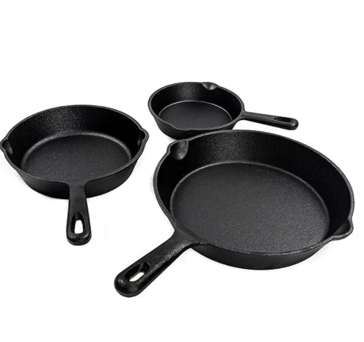 36 off on Lifespace 3Piece Cast Iron Pan Set OneDayOnly