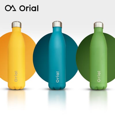 2x 750ml Double Walled Insulated Flask Bottles