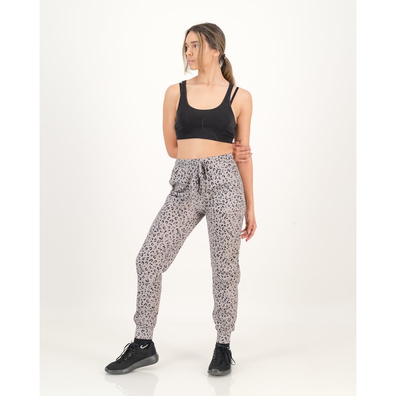 74% off on Ladies Printed Snow Leopard Joggers OneDayOnly