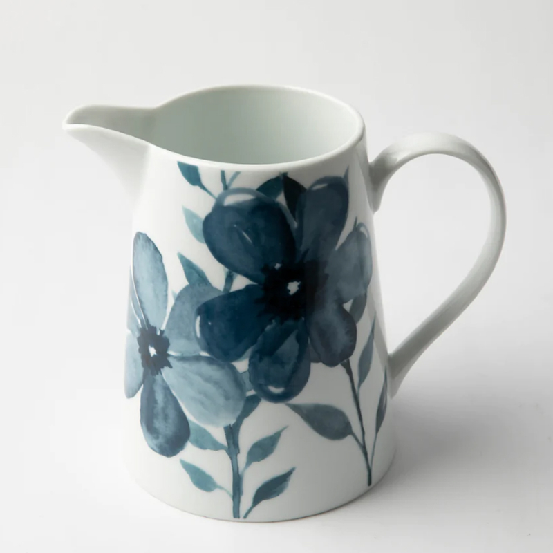 Blue Floral Porcelain Jug