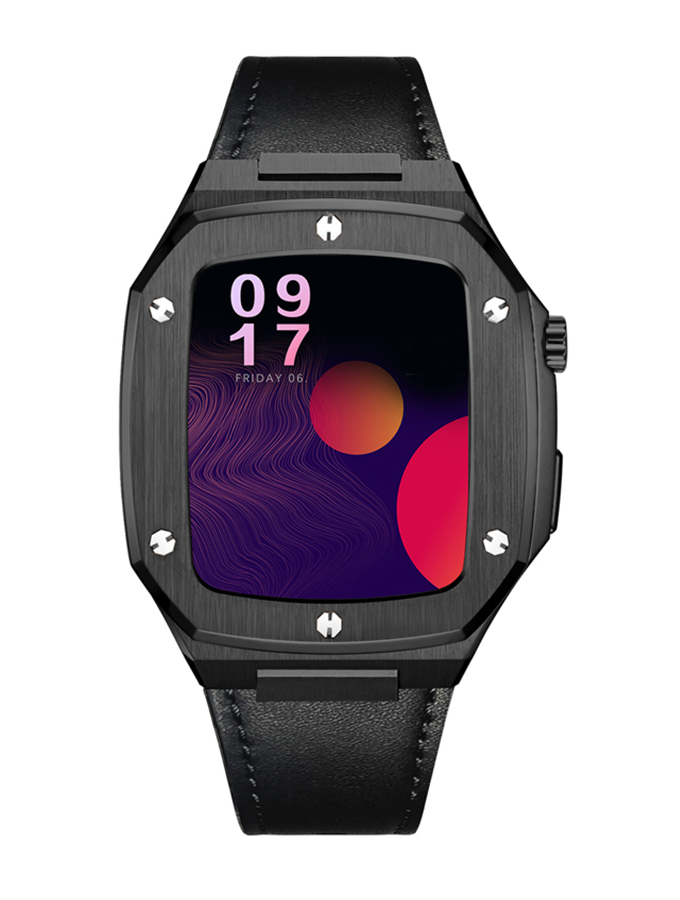 44mm - Black Leather
