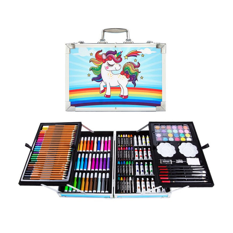 Unicorn Art Set with Aluminum Box for Kids - 145-Piece