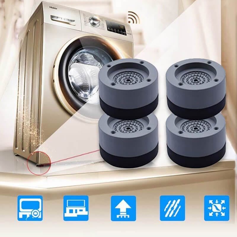 8 PCS Shock and Noise Cancelling Washing Machine Support, Anti Vibration  Pads with Tank Tread Grip, Washer and Dryer Pedestals Fit All Machines