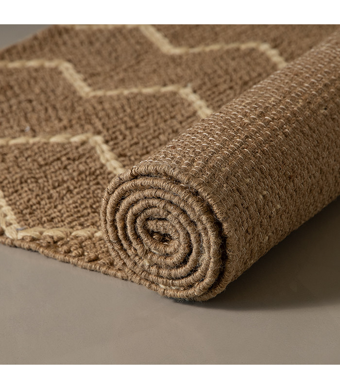 ラグ cotton mini rug 9dot brown Flo Cotton Printed Rug Rust