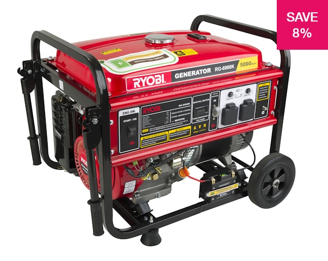 R900 off on Ryobi 5500W Key Start Generator | OneDayOnly
