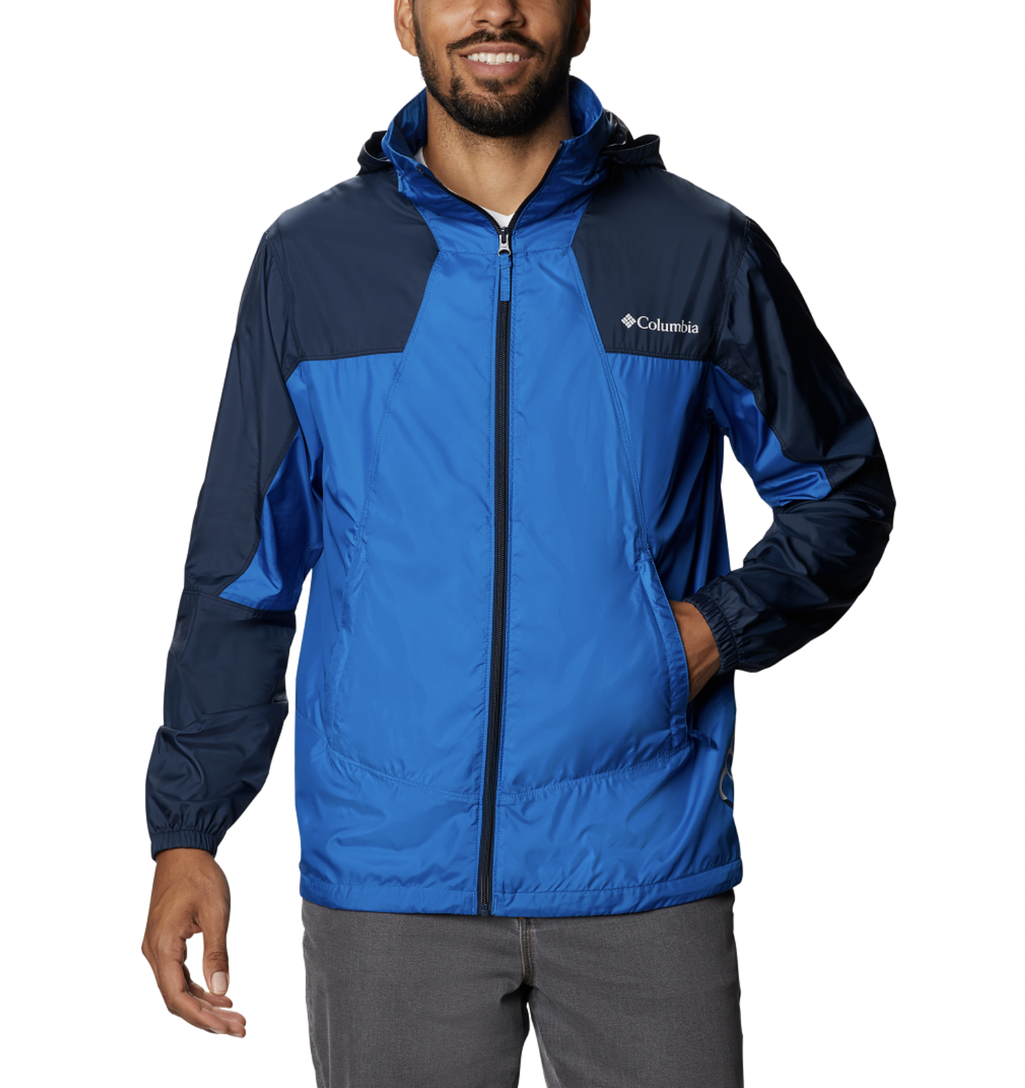 men's windbreaker jacket with hood