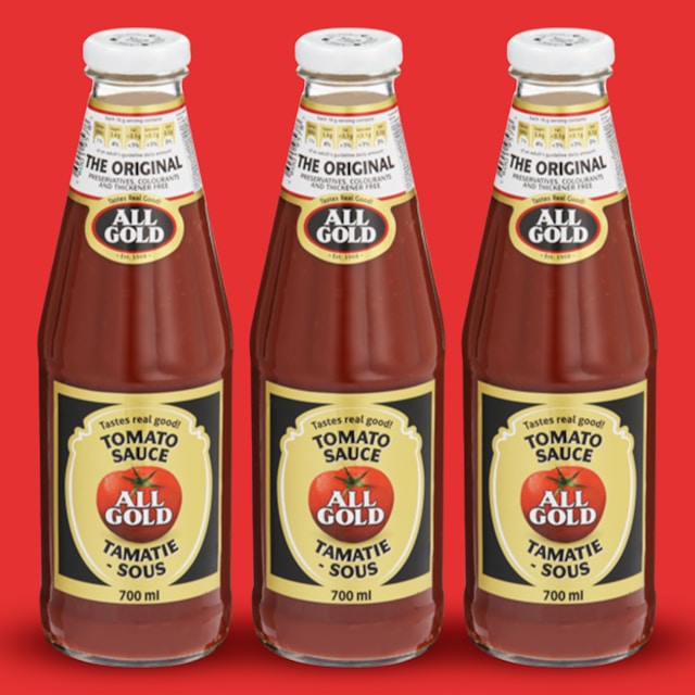 All Gold 3x 700ml Tomato Sauce OneDayOnly