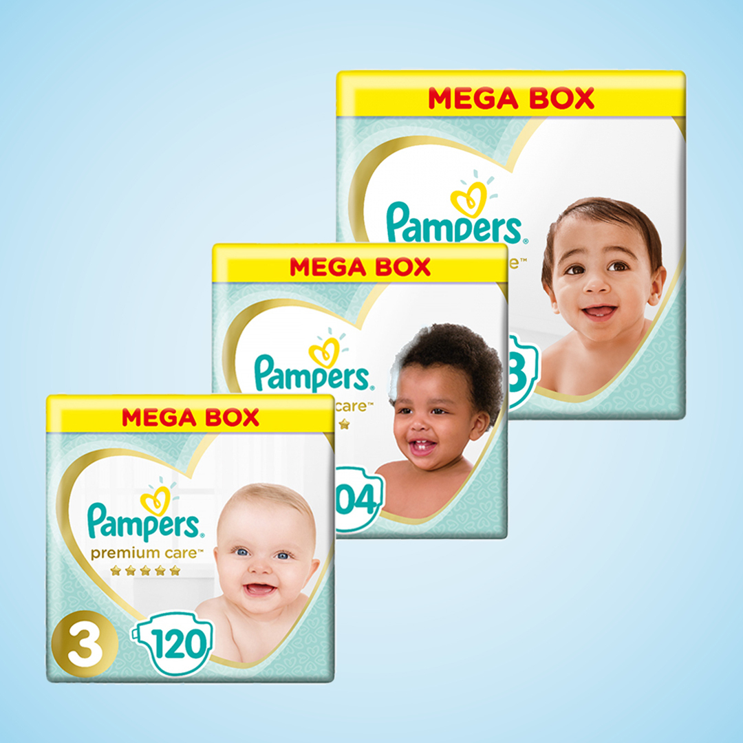 Pampers Premium Care Mega Pack Nappies OneDayOnly