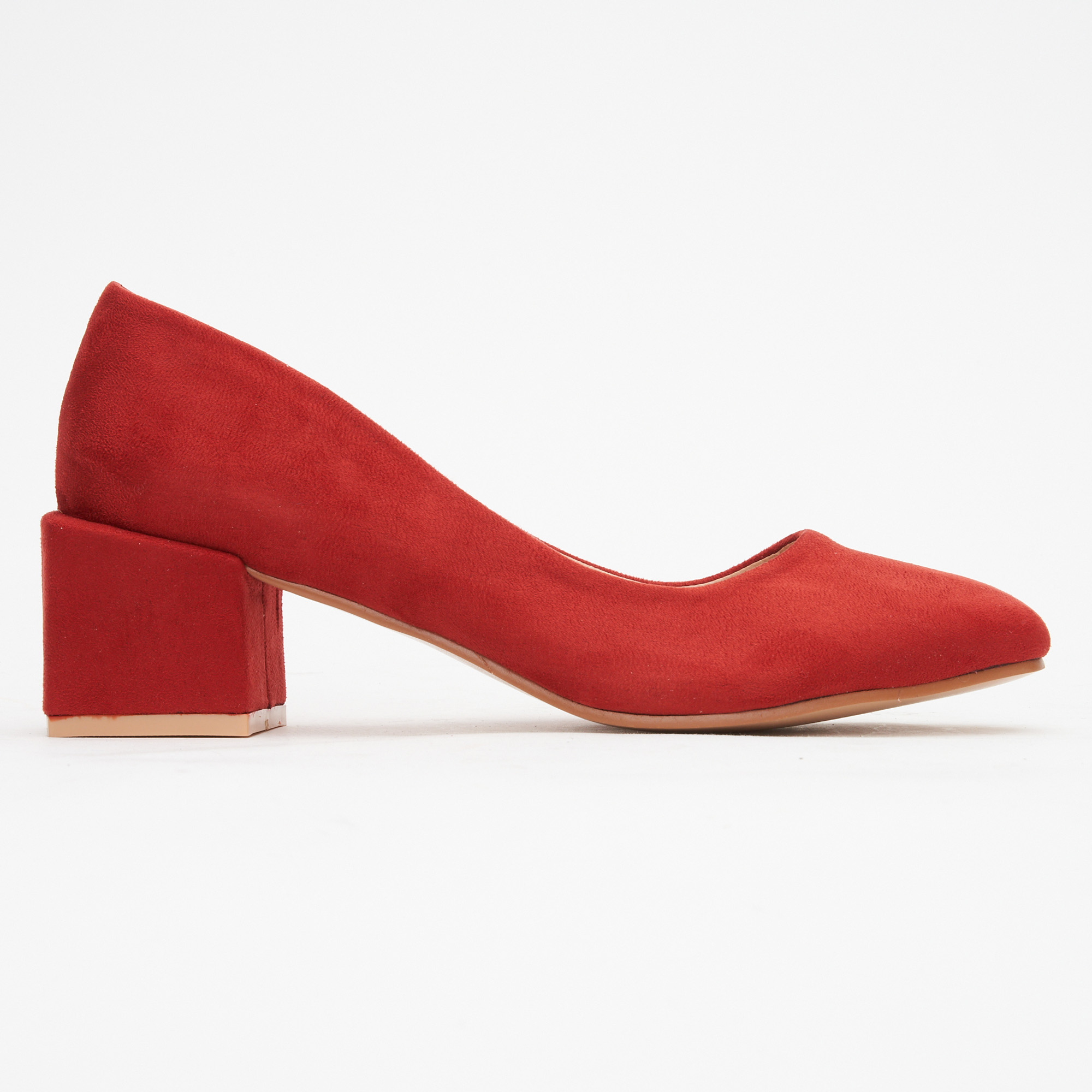 Women's Red Block Heels Elegant Solid Color Buckle Strap - Temu