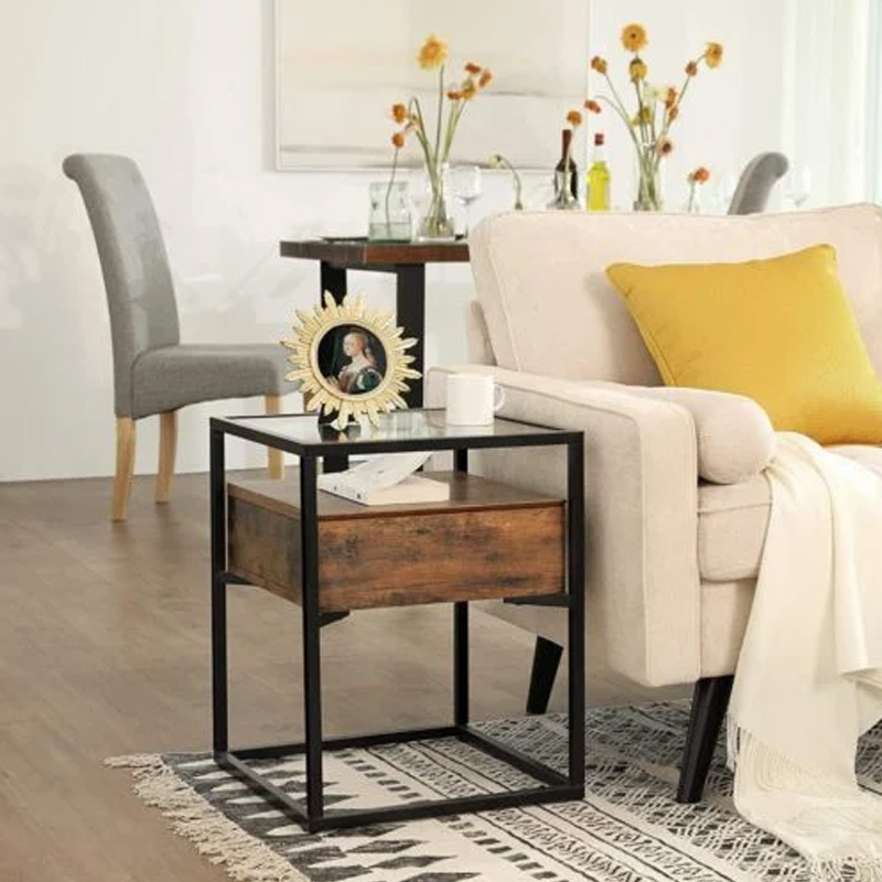 Athens Rustic Bedside Table