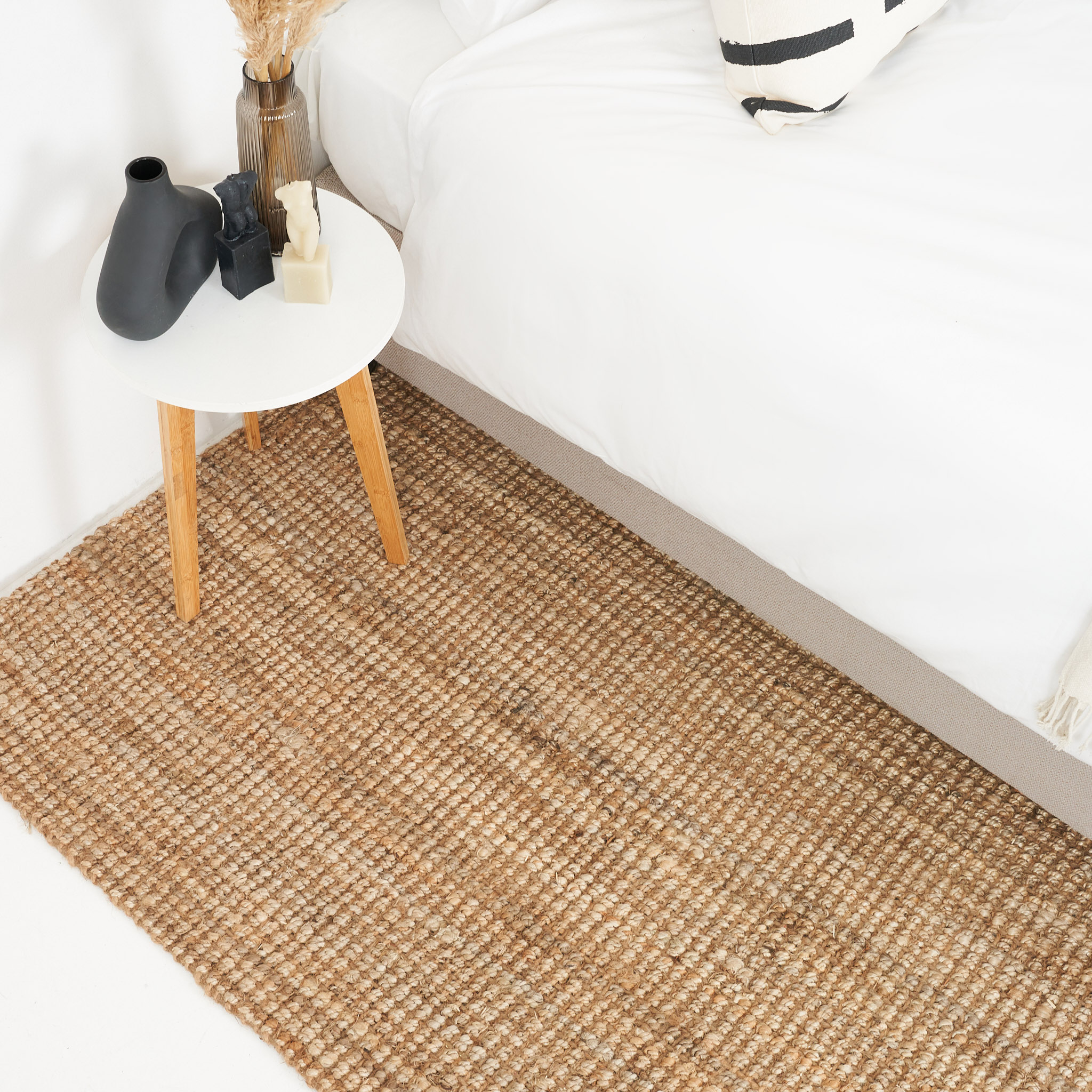 100% Handmade Natural Jute Fibre Reversible Rug