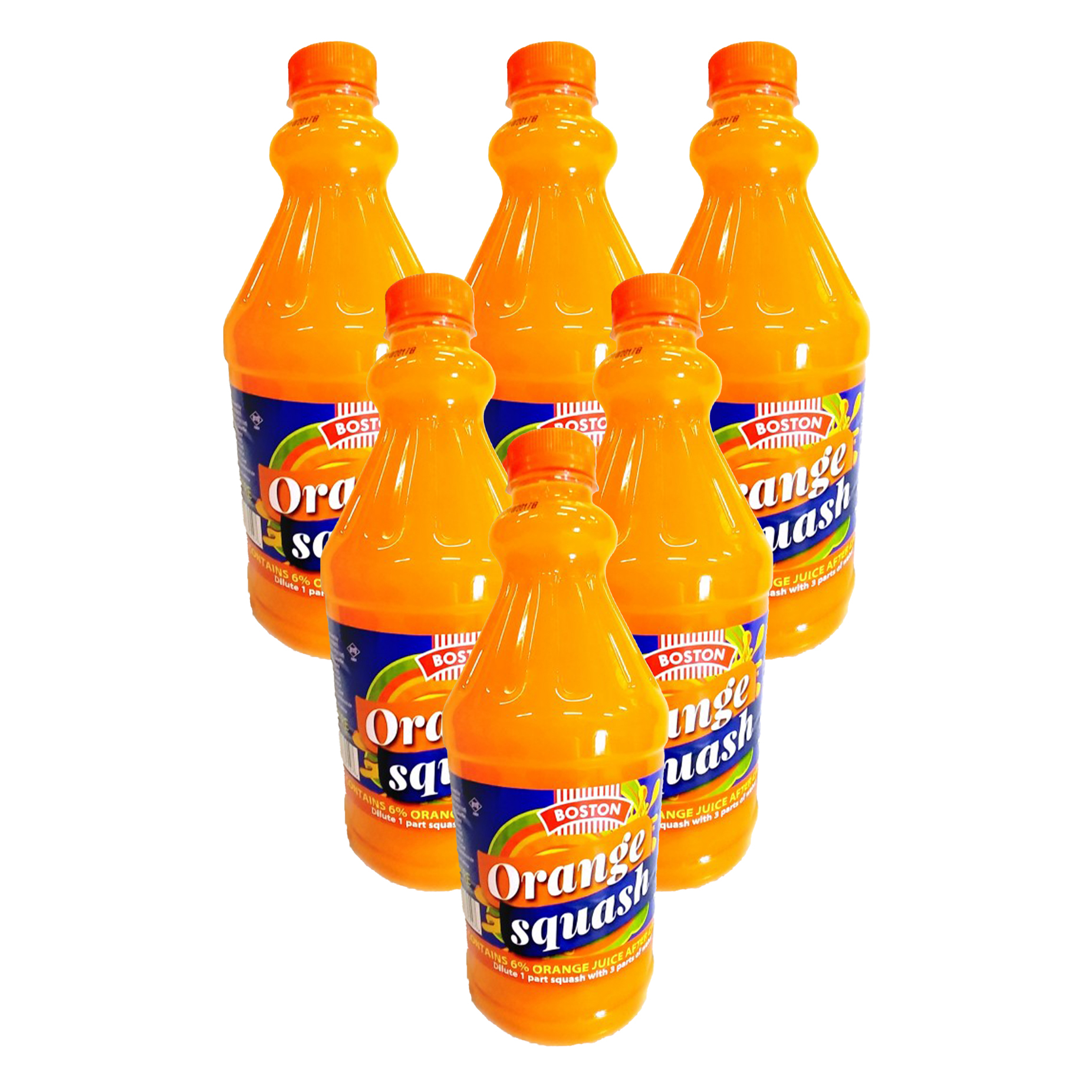 Boston 6x 2L Orange Squash Concentrates OneDayOnly