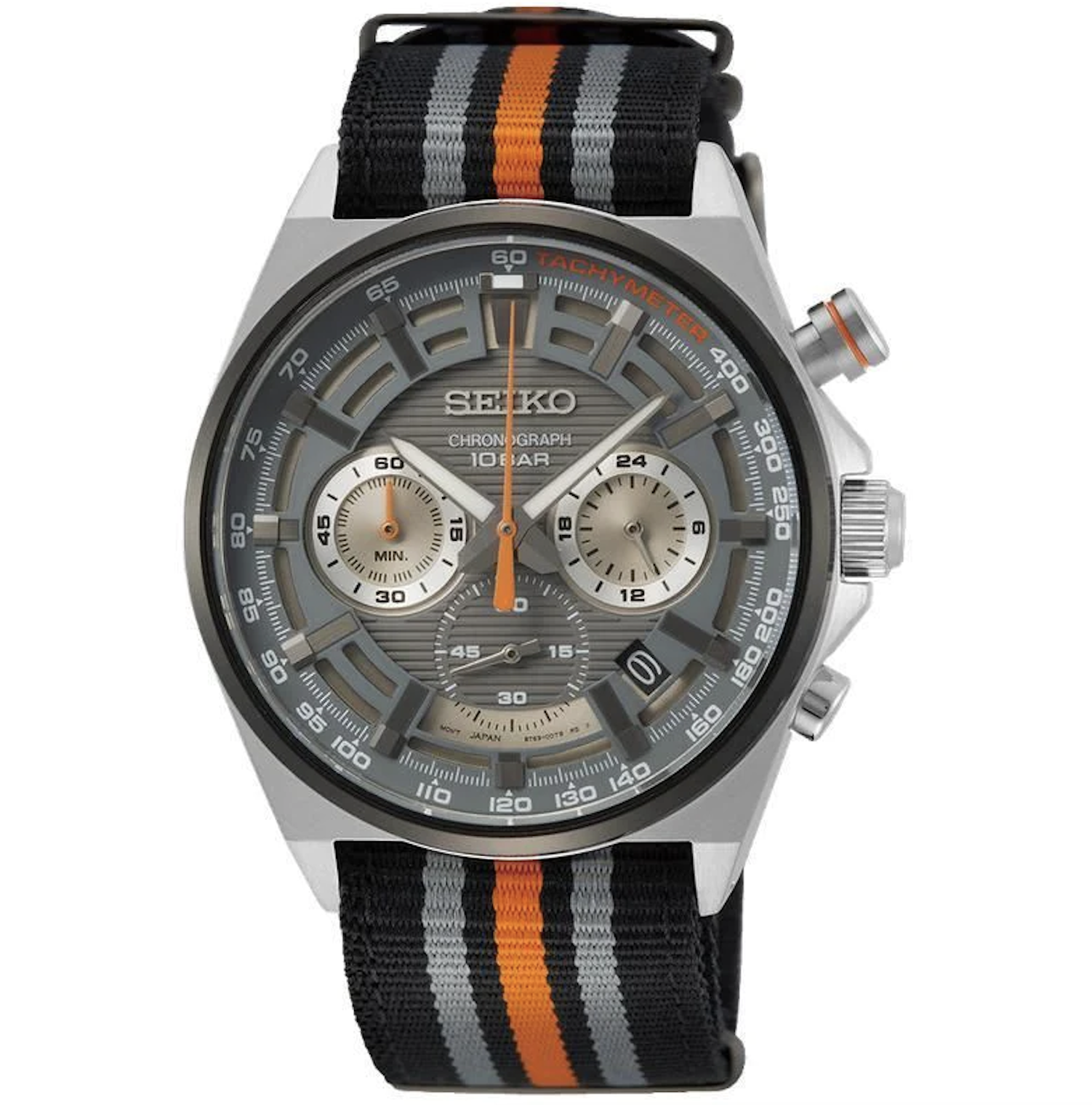 Black Orange & Grey Stripe
