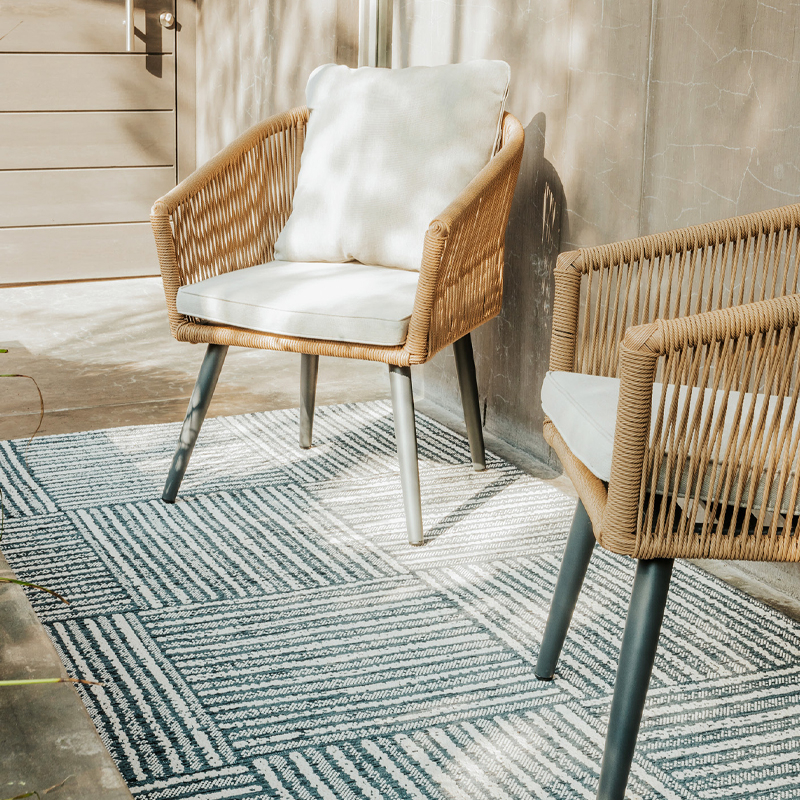 36% off on Hertex Overlap Deep Sea Outdoor Rug | OneDayOnly
