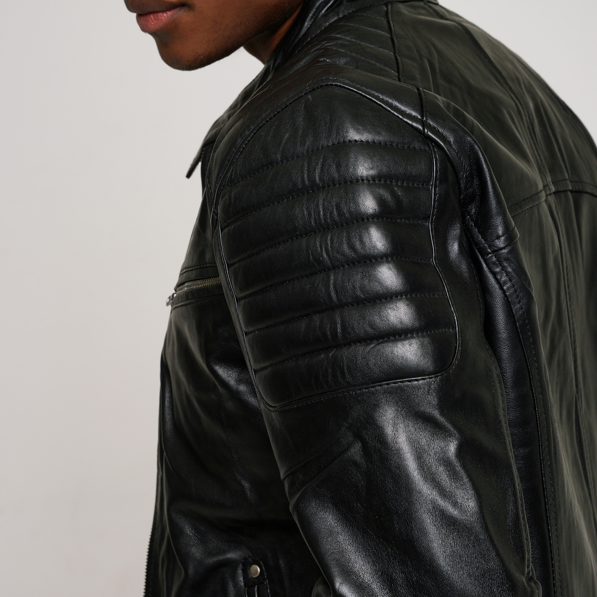 44% off on Men's Genuine Leather Moto Jacket | OneDayOnly