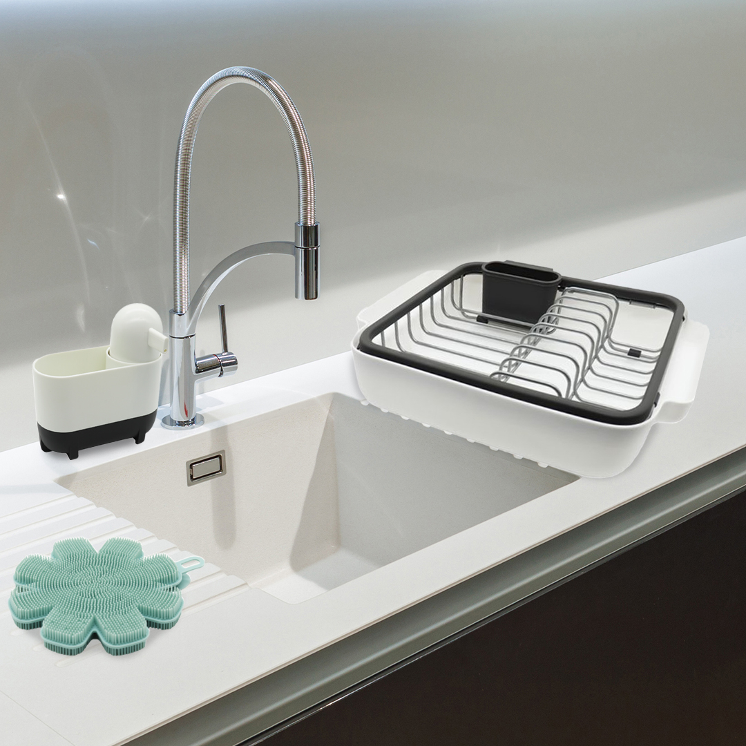 42% off on Dish Rack with Soap & Scrub Bundle | OneDayOnly