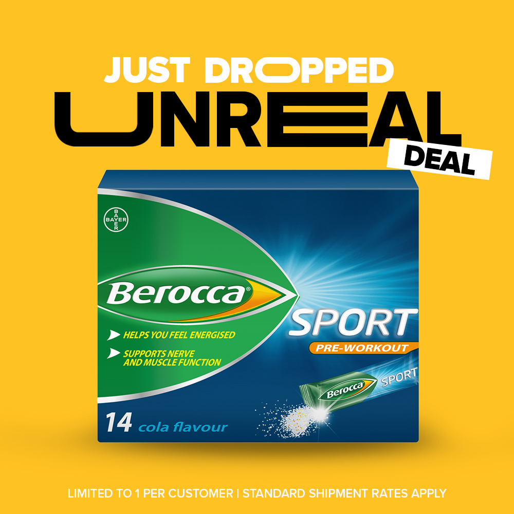 91 off on Berocca 14x Sport Powder Sachets OneDayOnly