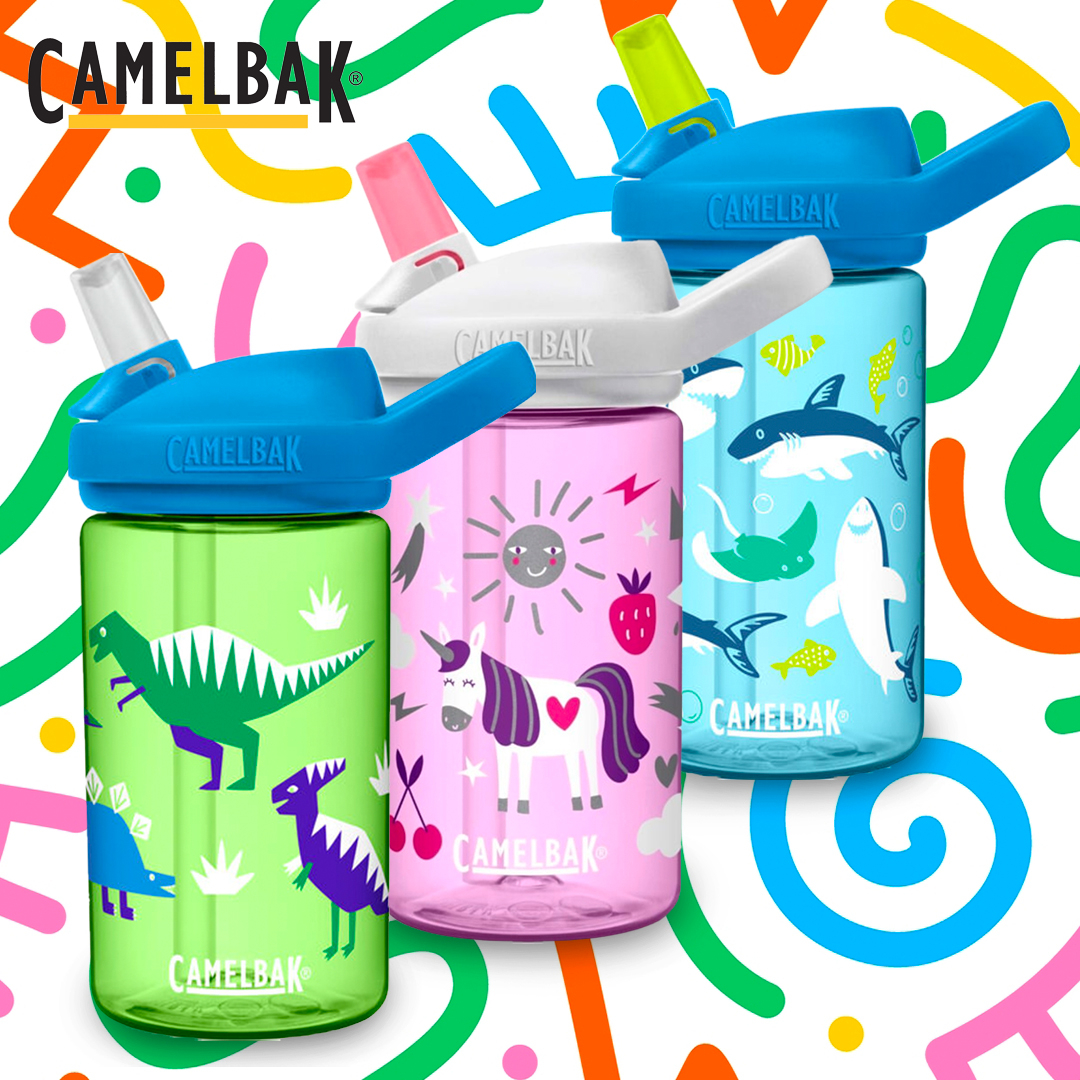 CamelBak Eddy+ Kids 400ML Straw Water Bottle - Shark & Rays