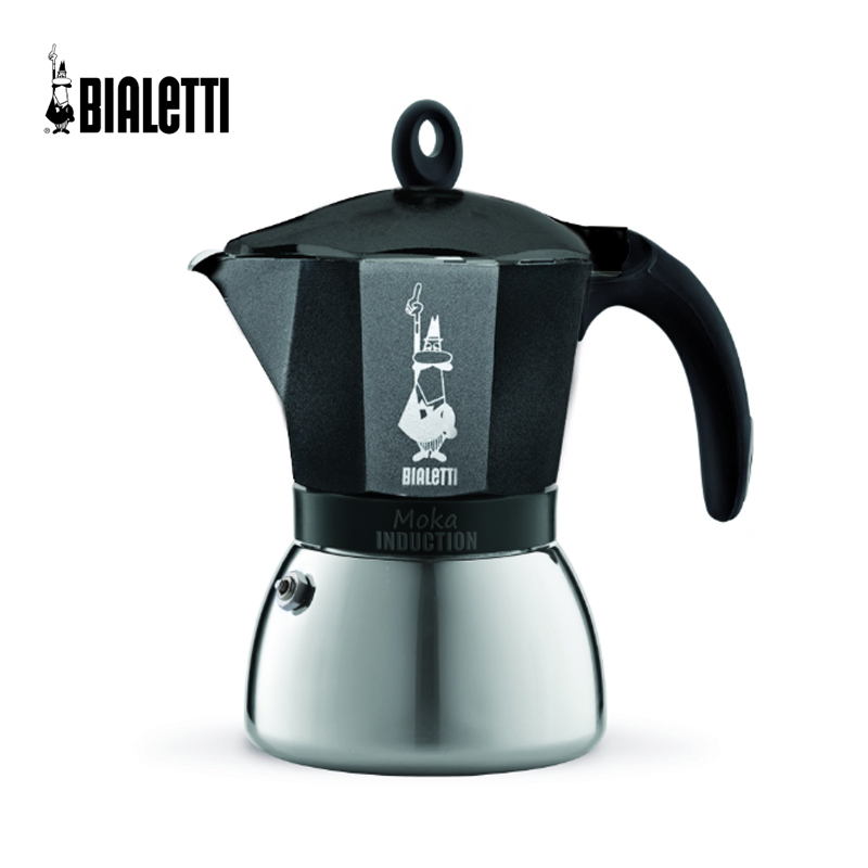 6-Cup Black Induction Moka Espresso Maker