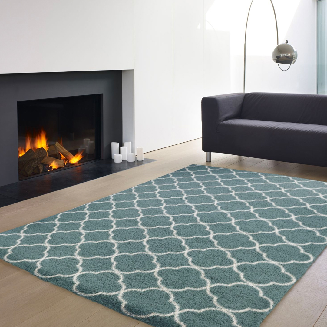 38 off on Teal Blue Royal Nomadic Shaggy Rug OneDayOnly