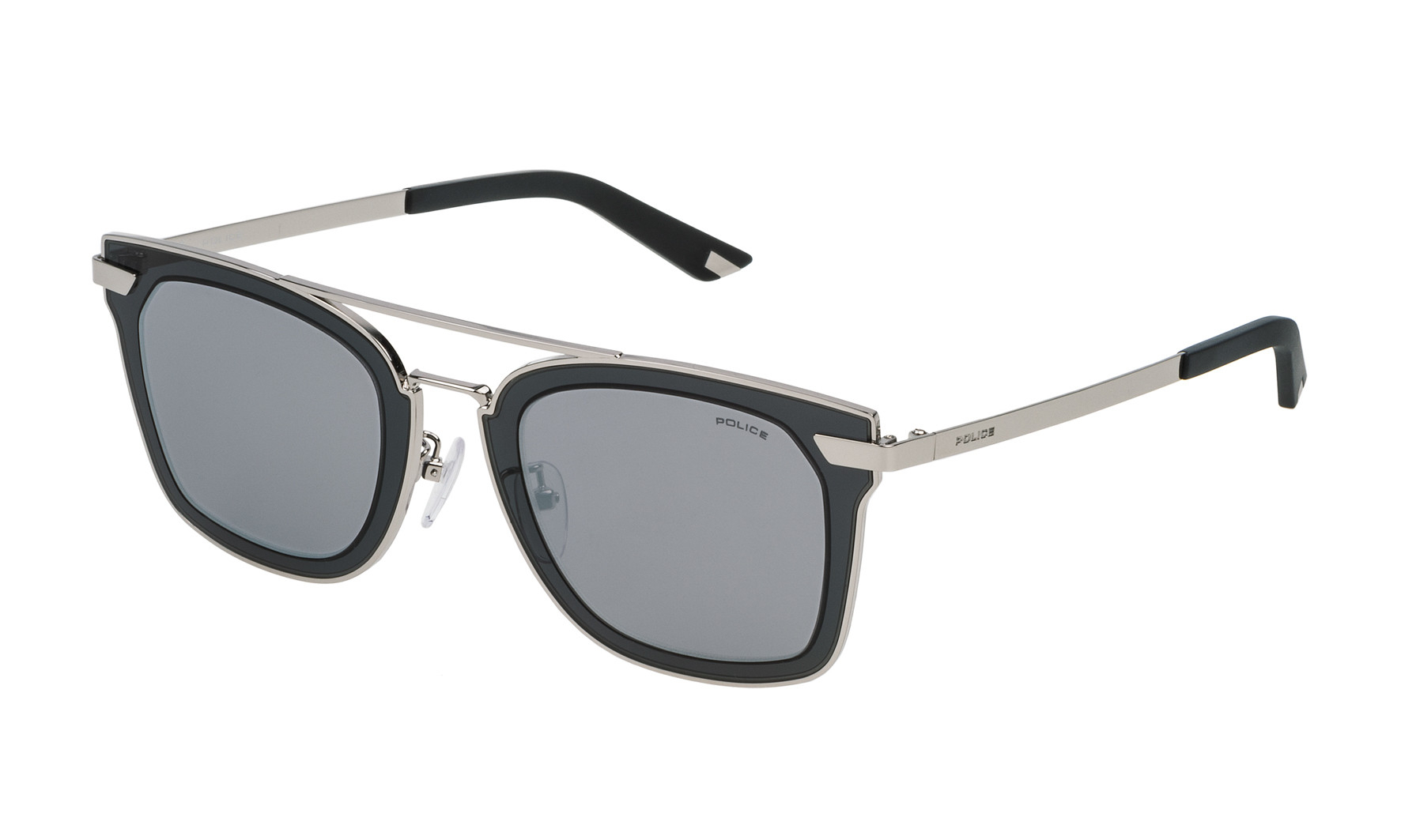 Police Men's Classic Sunglasses - VISTA VPLF86 Matte Transparent Frame - View #5