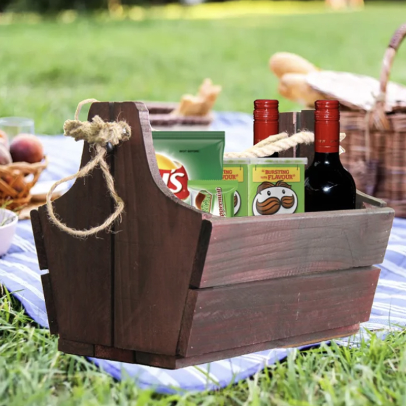 38 off on 2in1 Wooden Picnic Basket OneDayOnly