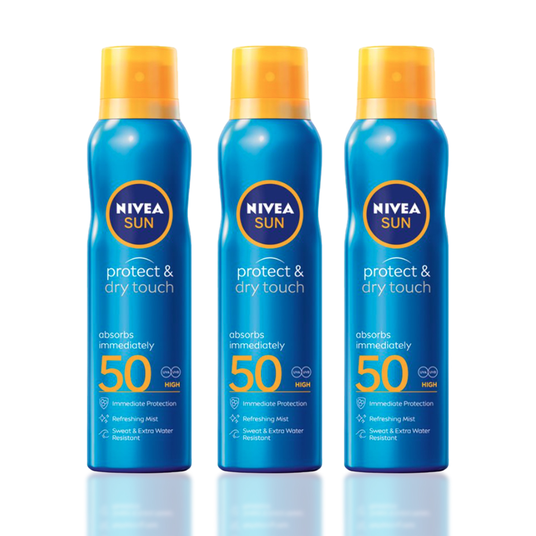 3x 200ml SPF50 Protect & Refresh Invisible Cooling Mists