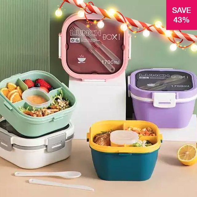 43% off on 1.7L Eco-Friendly Lunch Box | OneDayOnly