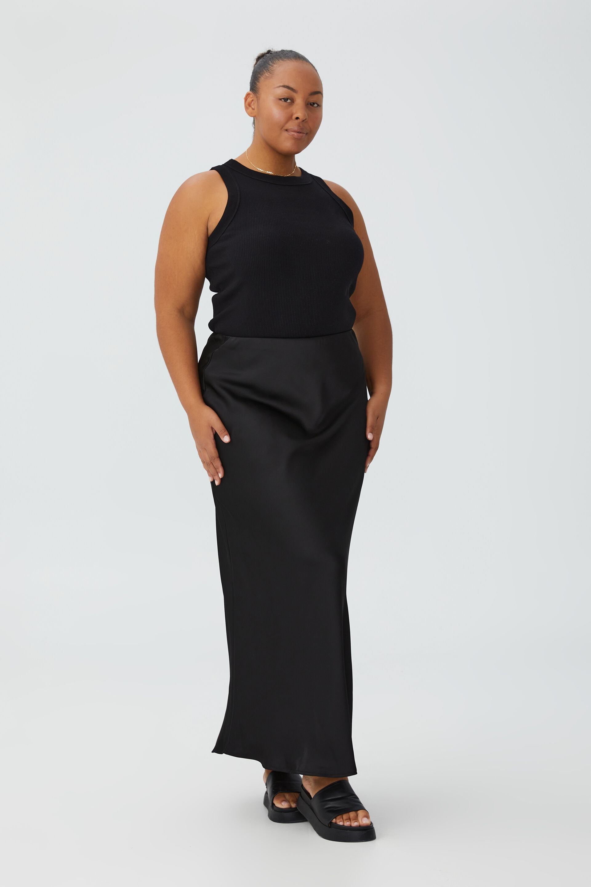 57% off on Ladies Curve Amalfi Satin Maxi Skirt | OneDayOnly