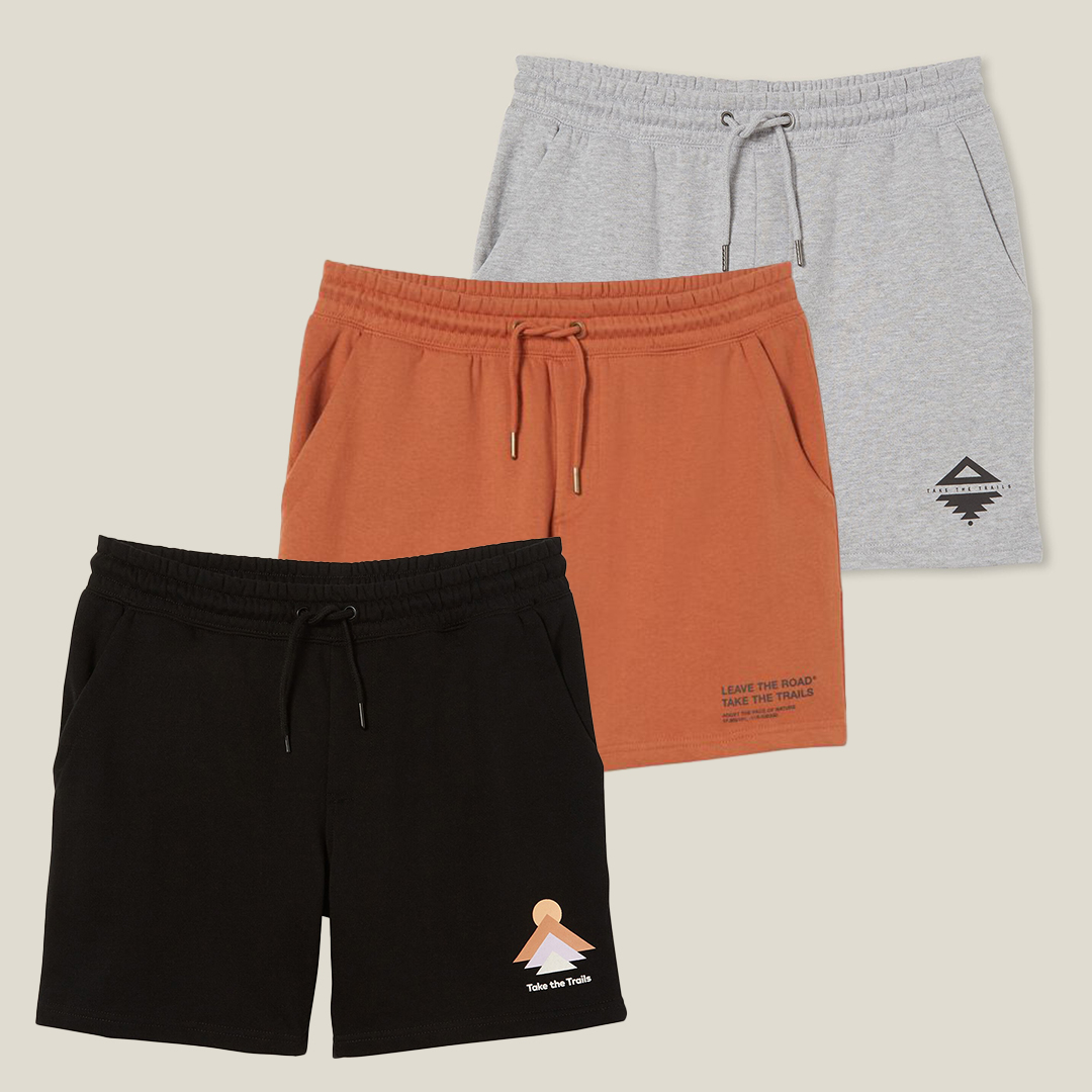 60 off on Men's Active Graphic Fleece Shorts OneDayOnly