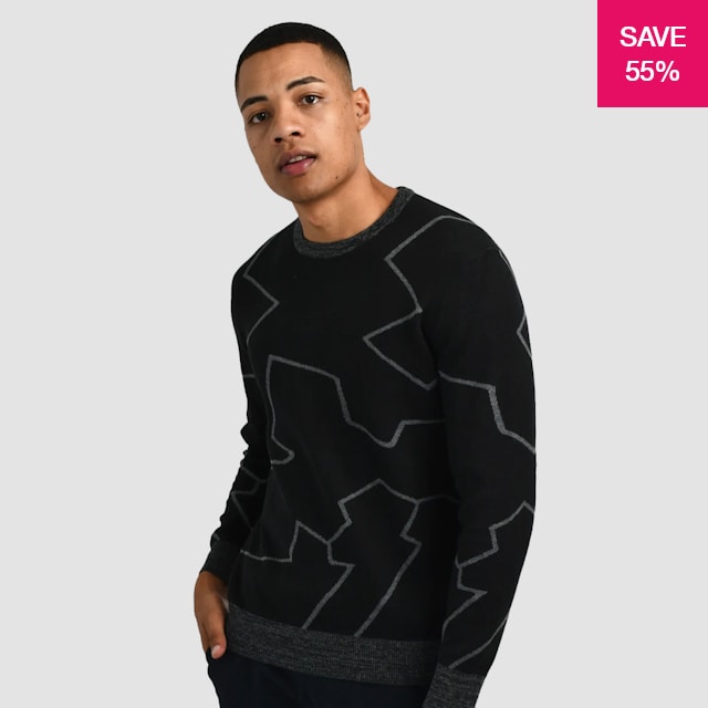 55% off on Men's Crew Neck Knit Sweater | OneDayOnly