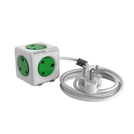 MM Plug 1.5m Green Extension Multi-Plug