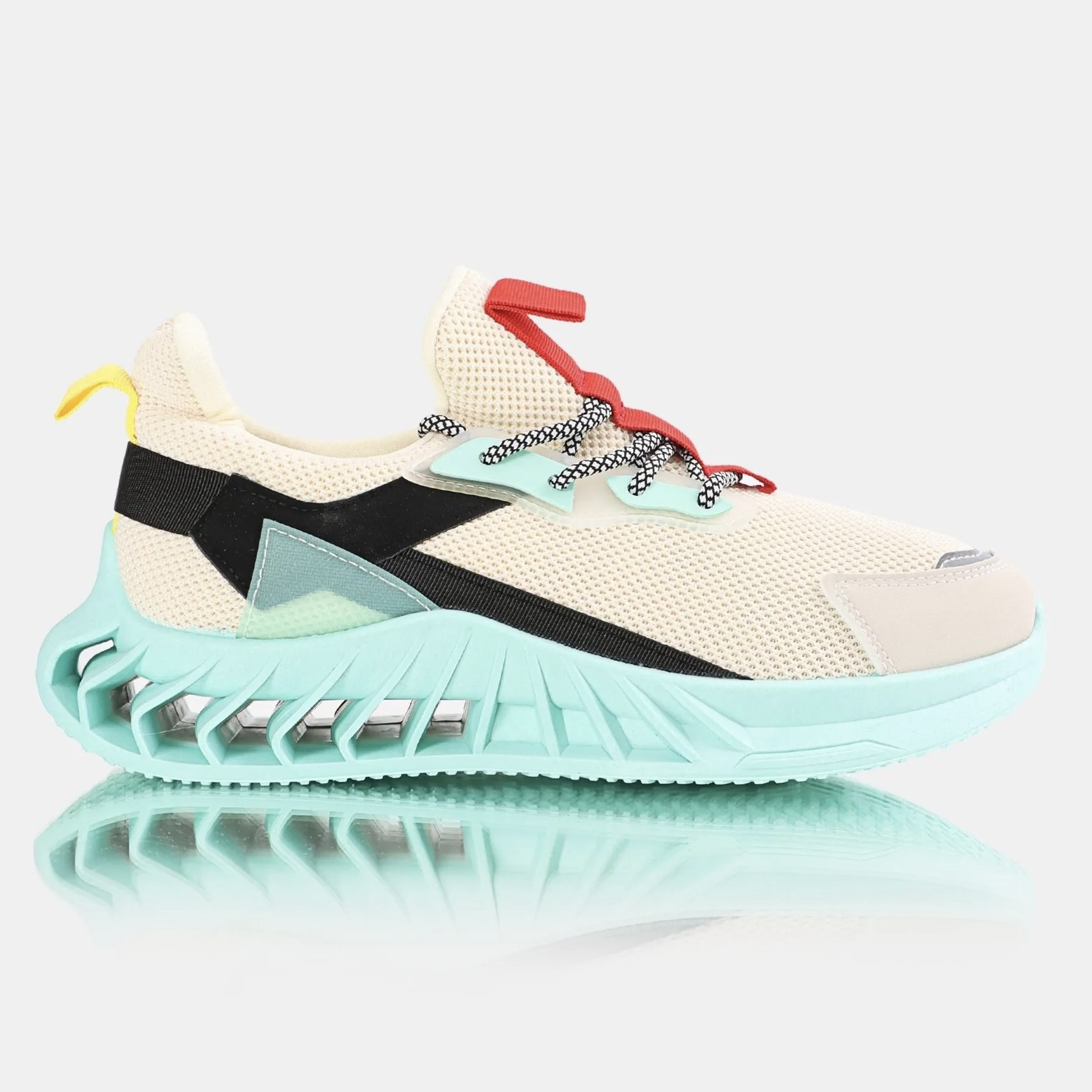 47% off on TOMTOM Men's Nude & Black Sneakers | OneDayOnly