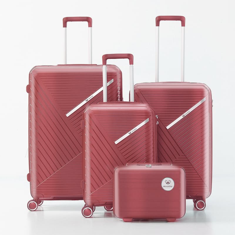 4 piece hard luggage top set