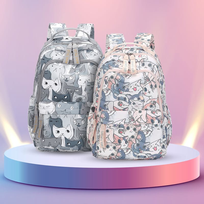 Cat top themed backpack