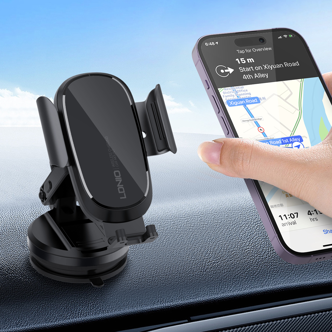 15W Wireless Charging Car Phone Mount